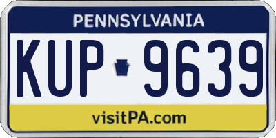 PA license plate KUP9639
