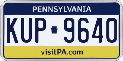 PA license plate KUP9640