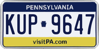 PA license plate KUP9647
