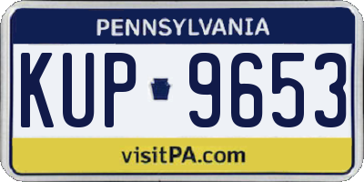 PA license plate KUP9653
