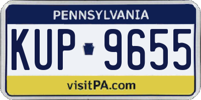 PA license plate KUP9655