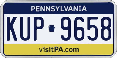PA license plate KUP9658