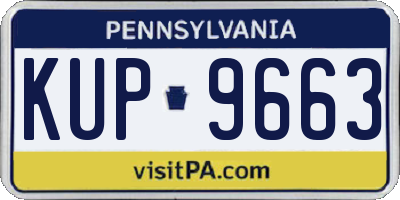 PA license plate KUP9663