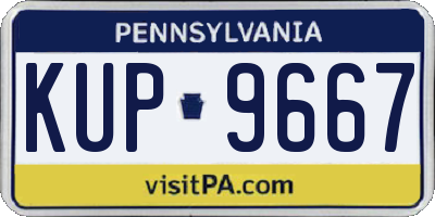 PA license plate KUP9667