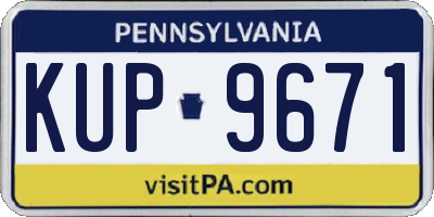 PA license plate KUP9671
