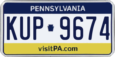 PA license plate KUP9674