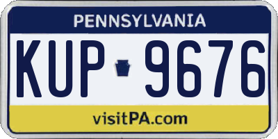 PA license plate KUP9676