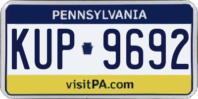 PA license plate KUP9692