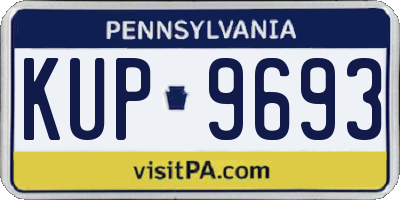 PA license plate KUP9693