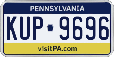PA license plate KUP9696