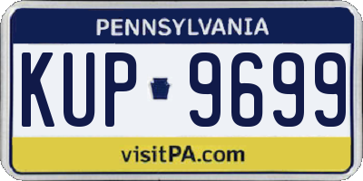 PA license plate KUP9699