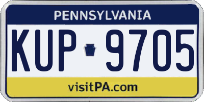PA license plate KUP9705