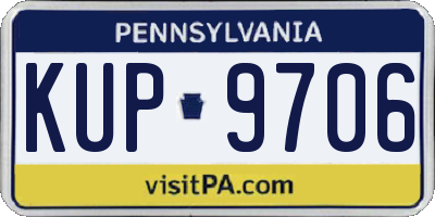 PA license plate KUP9706