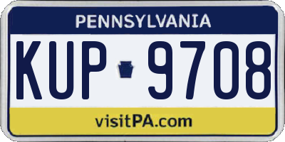 PA license plate KUP9708
