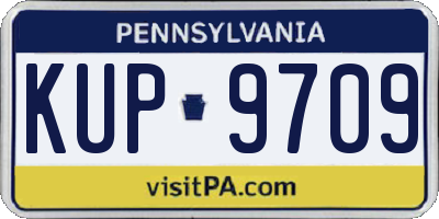 PA license plate KUP9709