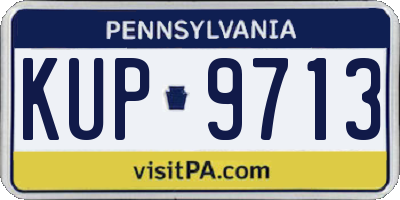 PA license plate KUP9713
