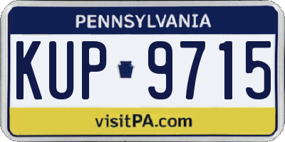 PA license plate KUP9715