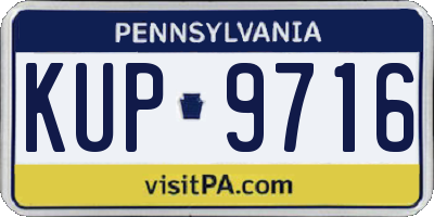 PA license plate KUP9716