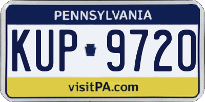 PA license plate KUP9720