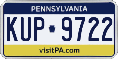 PA license plate KUP9722
