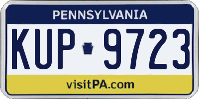 PA license plate KUP9723