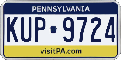 PA license plate KUP9724