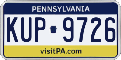 PA license plate KUP9726