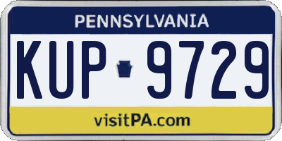 PA license plate KUP9729