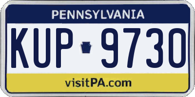 PA license plate KUP9730