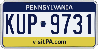 PA license plate KUP9731