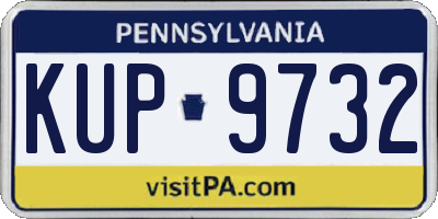 PA license plate KUP9732