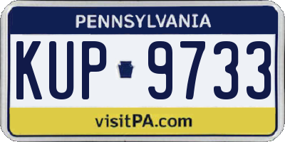 PA license plate KUP9733
