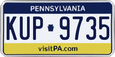 PA license plate KUP9735