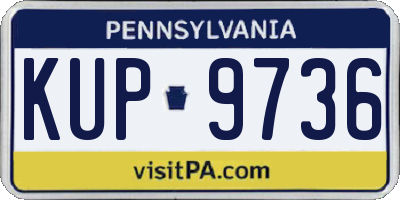 PA license plate KUP9736