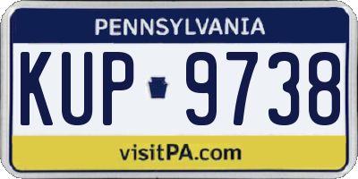 PA license plate KUP9738