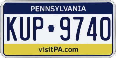 PA license plate KUP9740