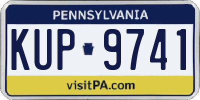 PA license plate KUP9741