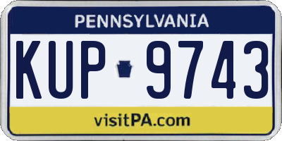 PA license plate KUP9743