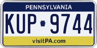 PA license plate KUP9744