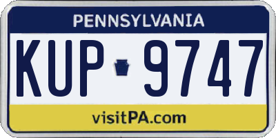 PA license plate KUP9747
