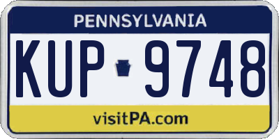 PA license plate KUP9748
