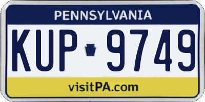 PA license plate KUP9749