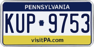 PA license plate KUP9753