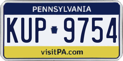 PA license plate KUP9754