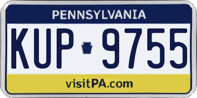 PA license plate KUP9755
