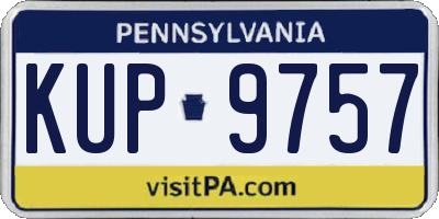 PA license plate KUP9757