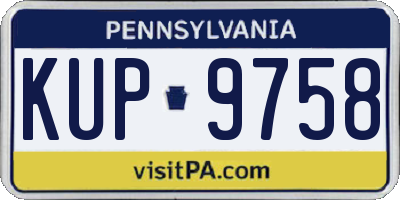 PA license plate KUP9758