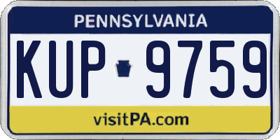 PA license plate KUP9759