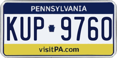 PA license plate KUP9760