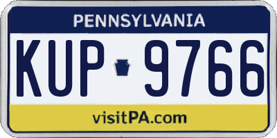 PA license plate KUP9766